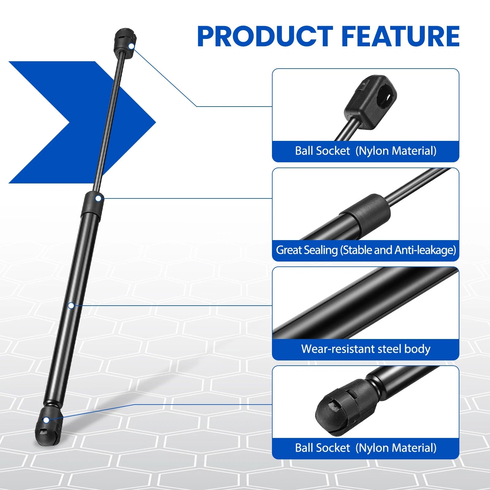Gas Supports 16in 35LB for Weatherguard Toolbox Trash Bin (C16-14195) (2000–2000)