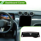 Dashboard Cover Mat for Mercedes A-Class 2013-2017 Sun Protector Pad Black Red