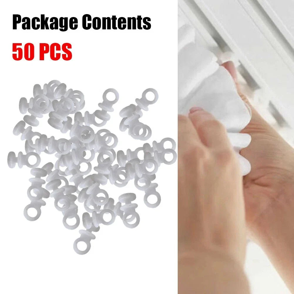 50PCS Curtain Track Hooks Runner for Camper Van MOTORHOME Caravan Boat