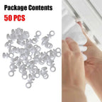 50PCS Curtain Track Hooks Runner for Camper Van MOTORHOME Caravan Boat