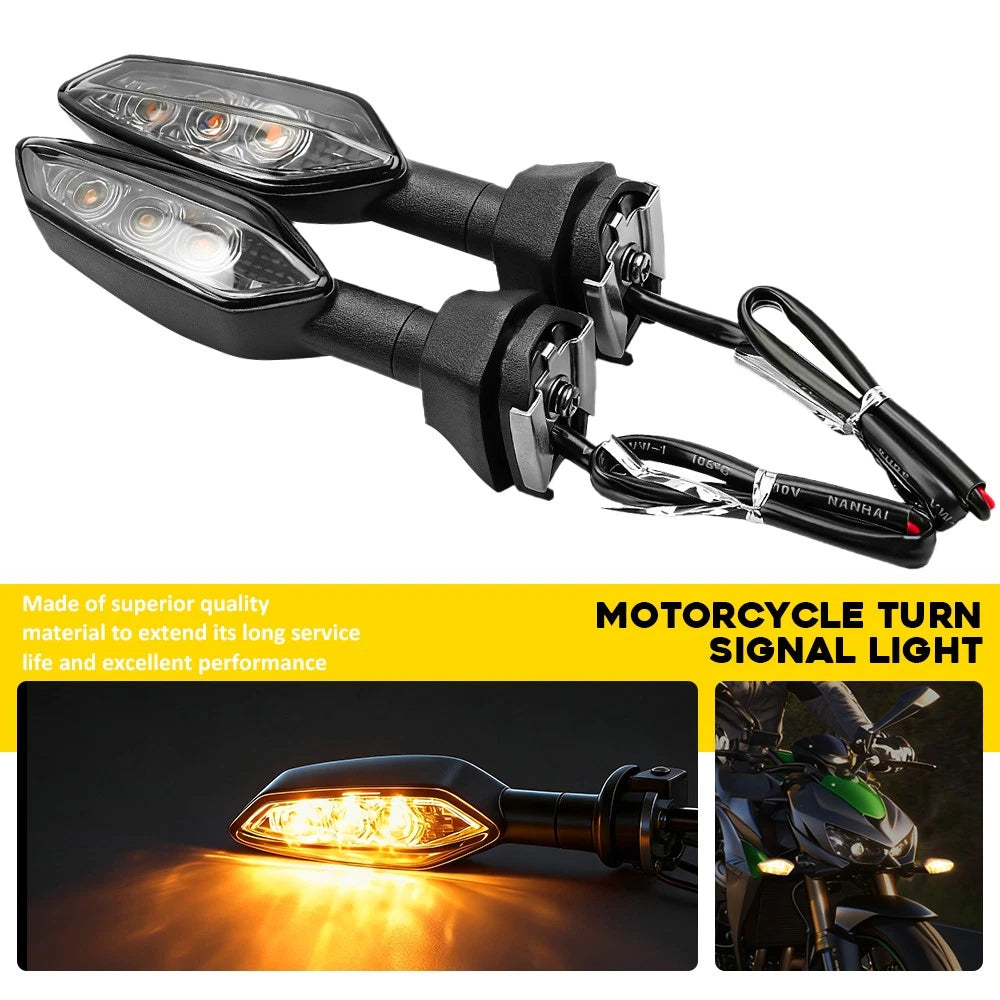 LED Turn Signal Light for Kawasaki Z750/S Z300 Z250 SL Z125 PRO ZH2 (2010–2023)