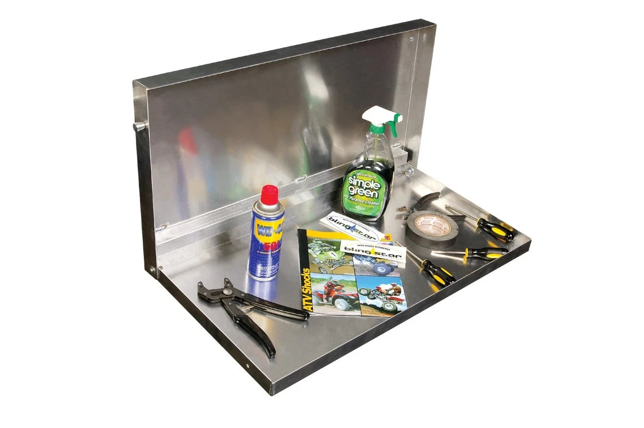 Folding Work Table for Yamaha Honda (Polished Diamond Plate)