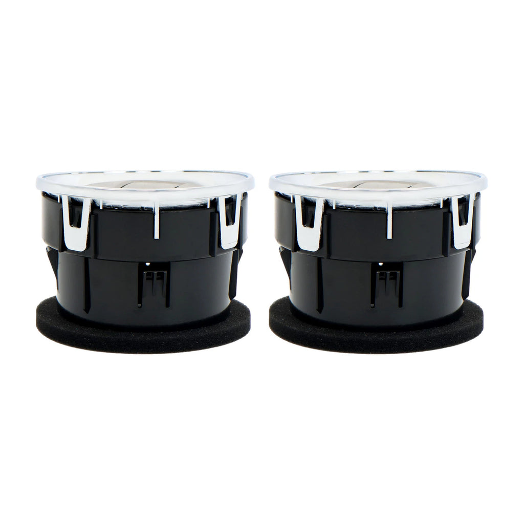 Set of 2 Chrome Silver Dashboard AC Heater Air Vents for Ford F-150 (2009–2014)