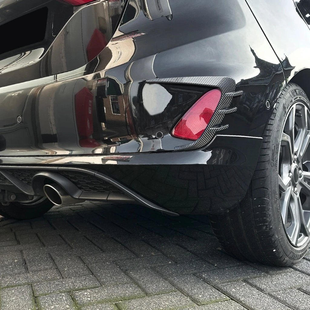 Tape-On Rear Bumper Side Vent Canards Trims for Ford Fiesta (2018)