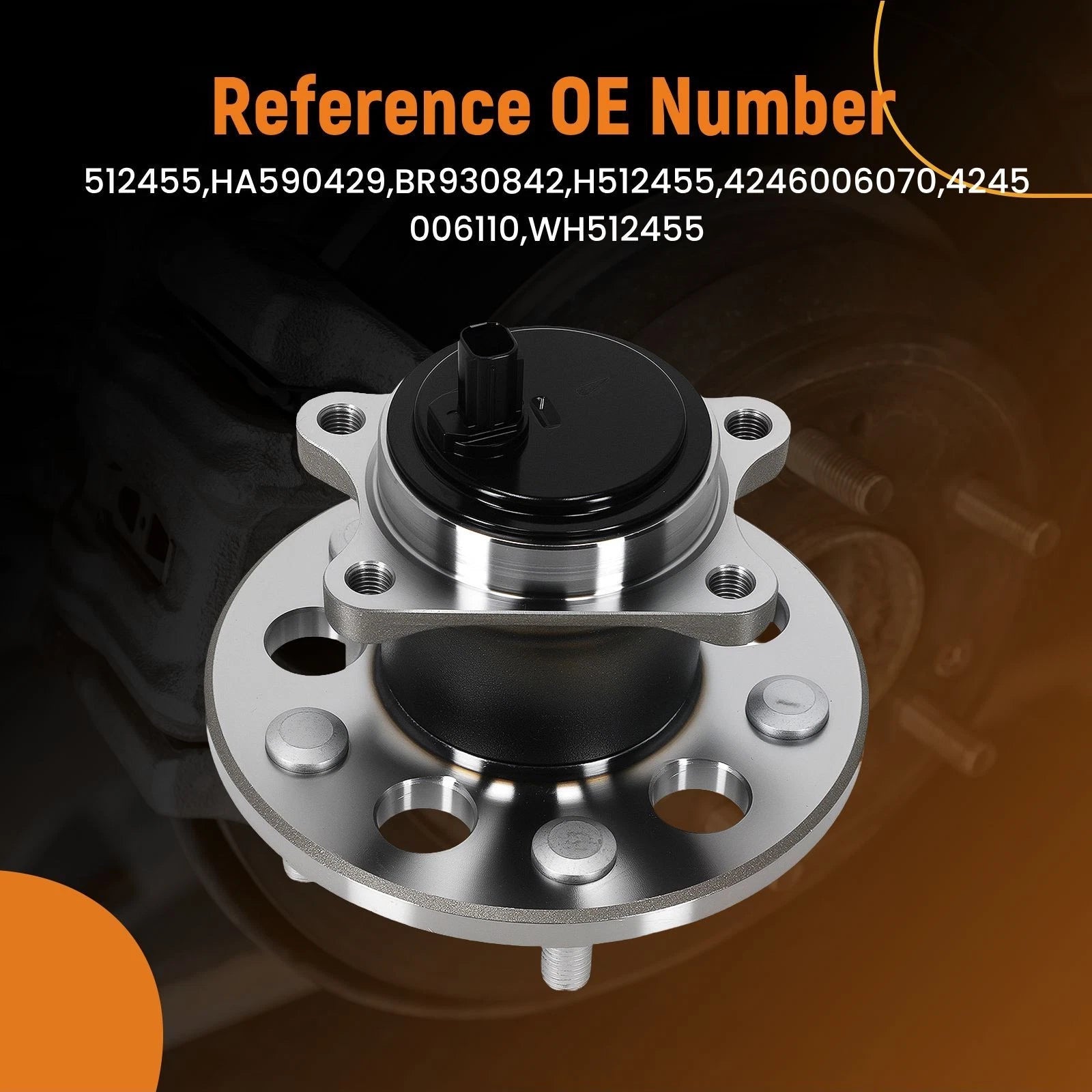 RR 5-Lug Wheel Hub Assembly for Toyota Avalon Camry (2012–2018) H512455 ABS