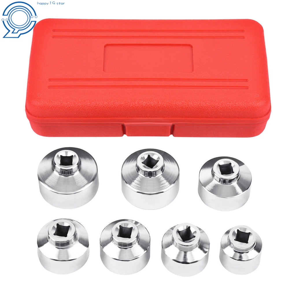 7-Piece Oil Filter Wrench Socket Set for Automotive (Metric 24-38mm)