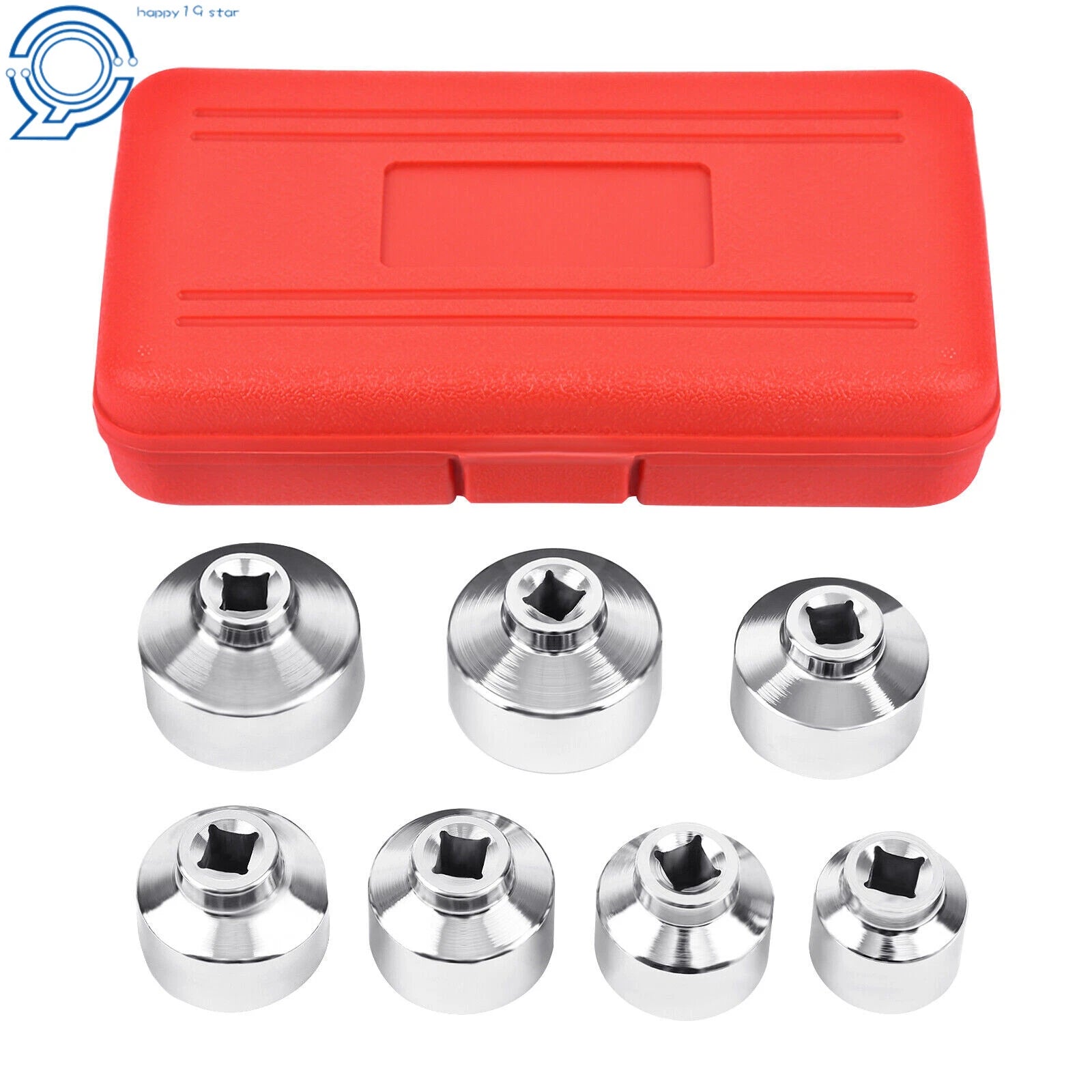 7-Piece Oil Filter Wrench Socket Set for Automotive (Metric 24-38mm)