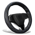 Steering Wheel Cover for Universal Fit (14.5"-15", Blue, Matte Grain)