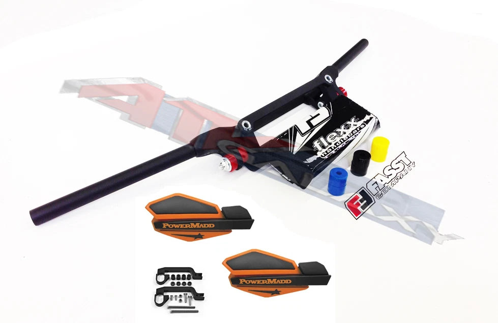 Fasst Flexx 15" Handlebars + Powermadd Star Series Handguards for ATV