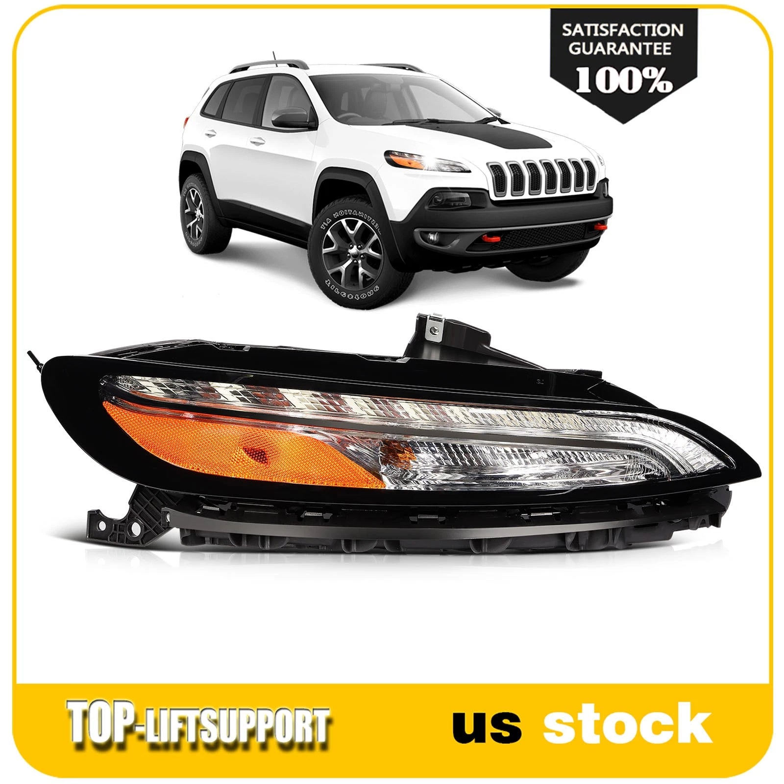 Right Headlight Assembly for Jeep Cherokee (2014–2018)