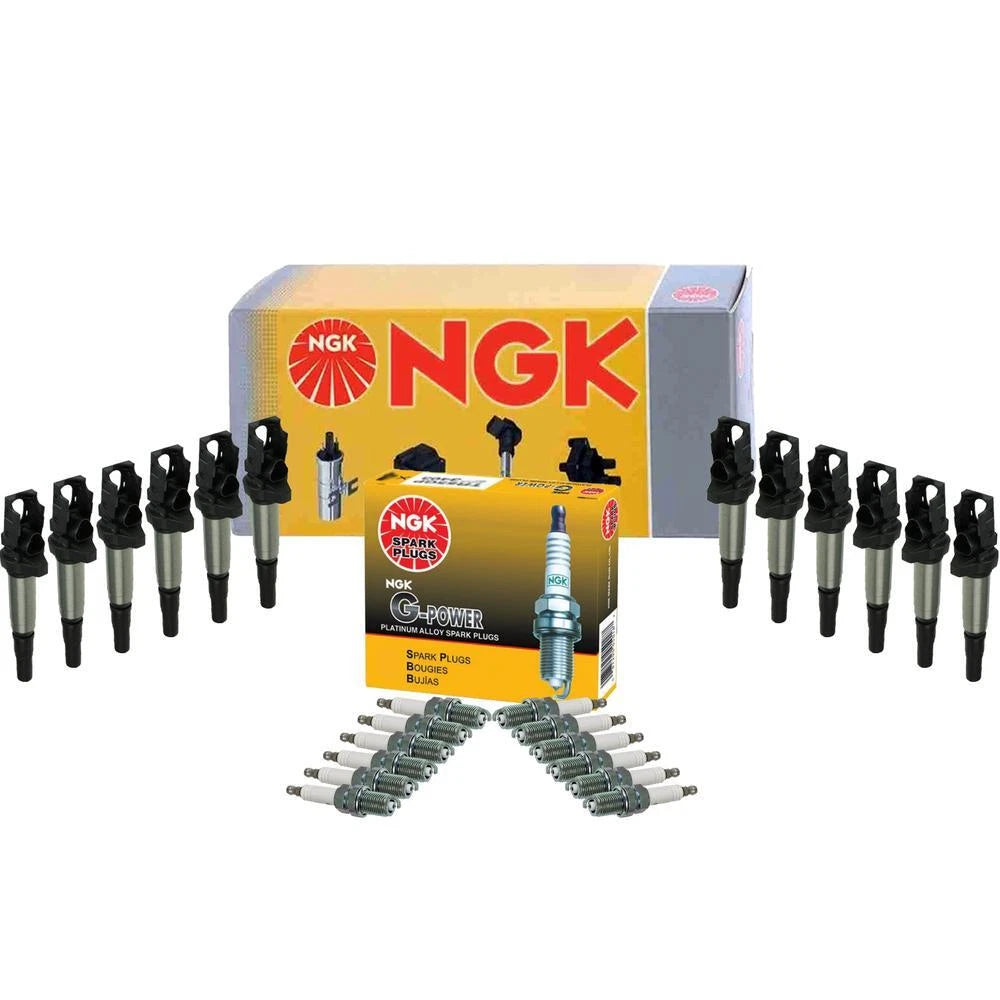 Set of 12 Ignition Coils & G-Power Platinum Spark Plugs for BMW E65 (2002–2008)