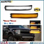 2X Sequential LED Side Mirror Turn Signal Lights for Ford F-150 (2009–2014)