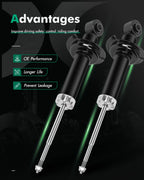 Set of 2 Rear Shocks Struts for Honda Element (2003–2011)