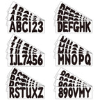 Set of 4 Boat Registration Decals A-Z & 0-9 Black