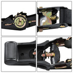 Set of 4 Heavy Duty Ratchet Tie Down Straps for Moving Cargo