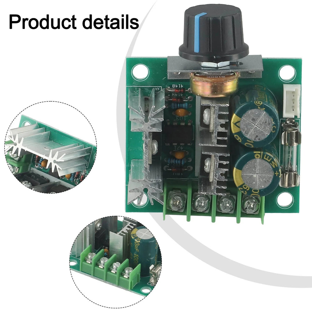 10A DC Motor Speed Controller with Fuse for Automotive Applications