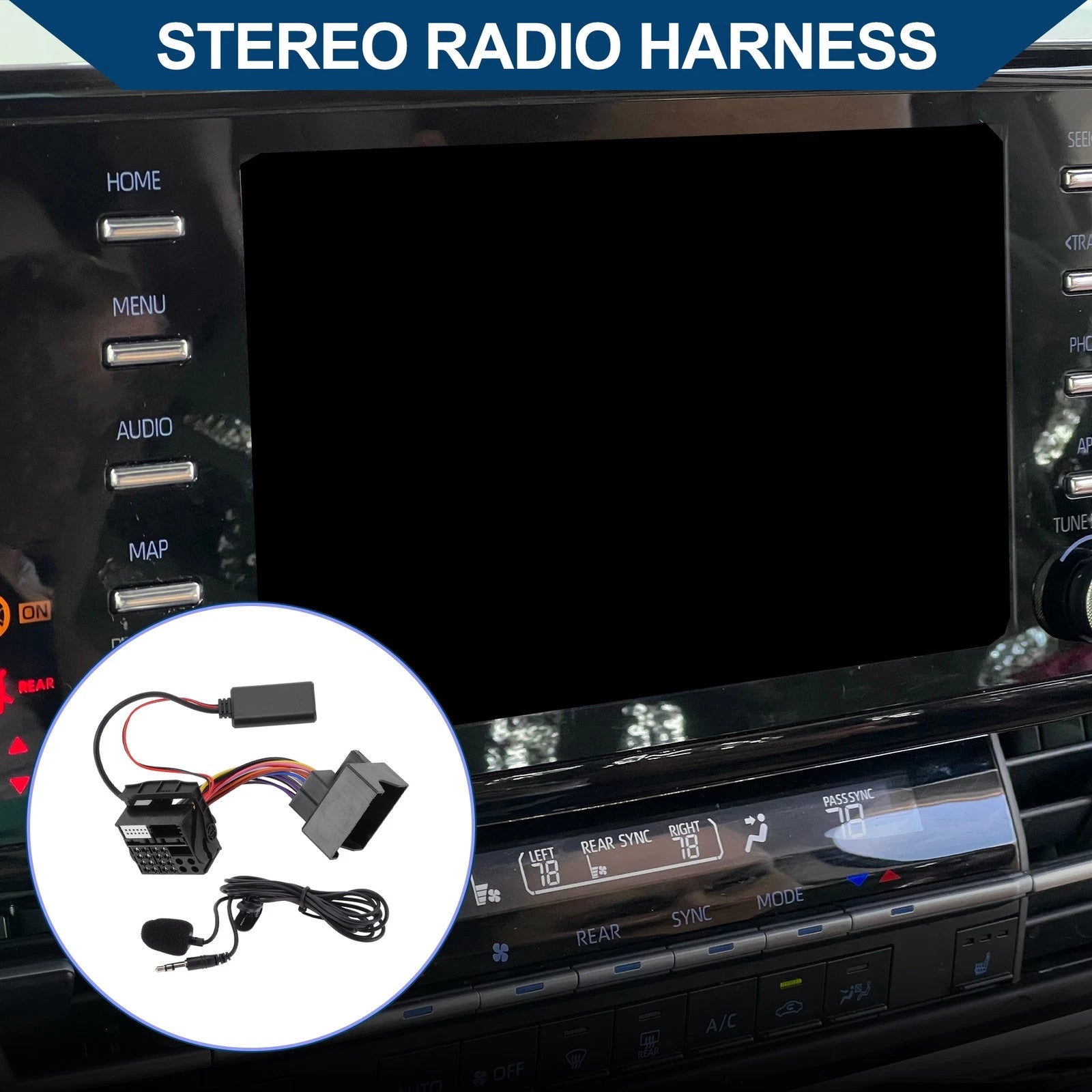 Stereo Radio Harness for Audi (16 Pin, Handsfree, Microphone)