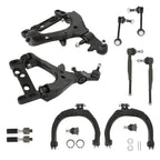 Set of 12 Front Control Arm Suspension Kit for Chevy Trailblazer GMC Envoy (2002-2003)