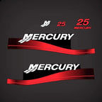 Set of 2 Decals for Mercury Outboard 25hp (808499A00)