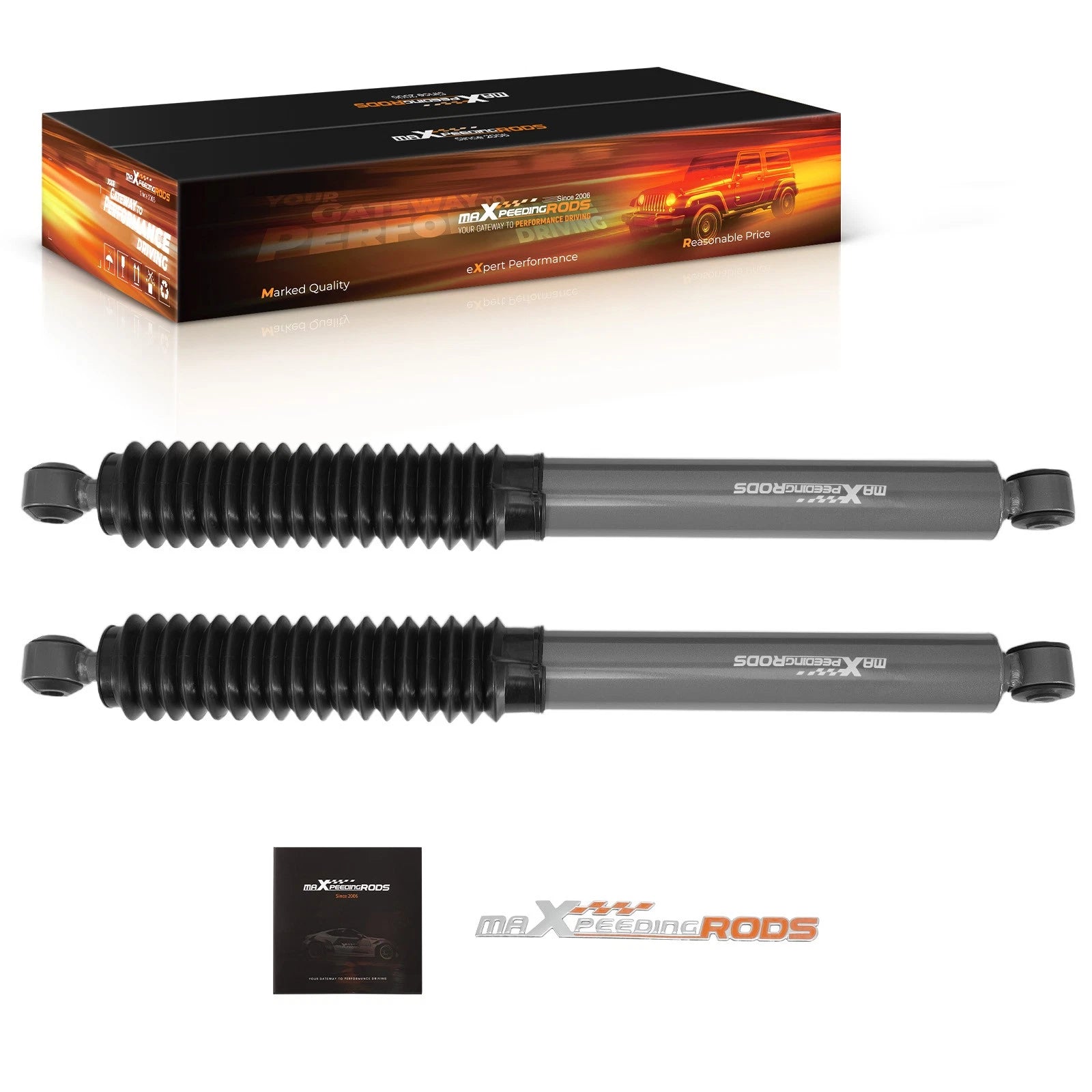 Rear Gas Charged Shock Set for Ford F-250/F-350 (1980–1997) 0-2" Lift 4WD