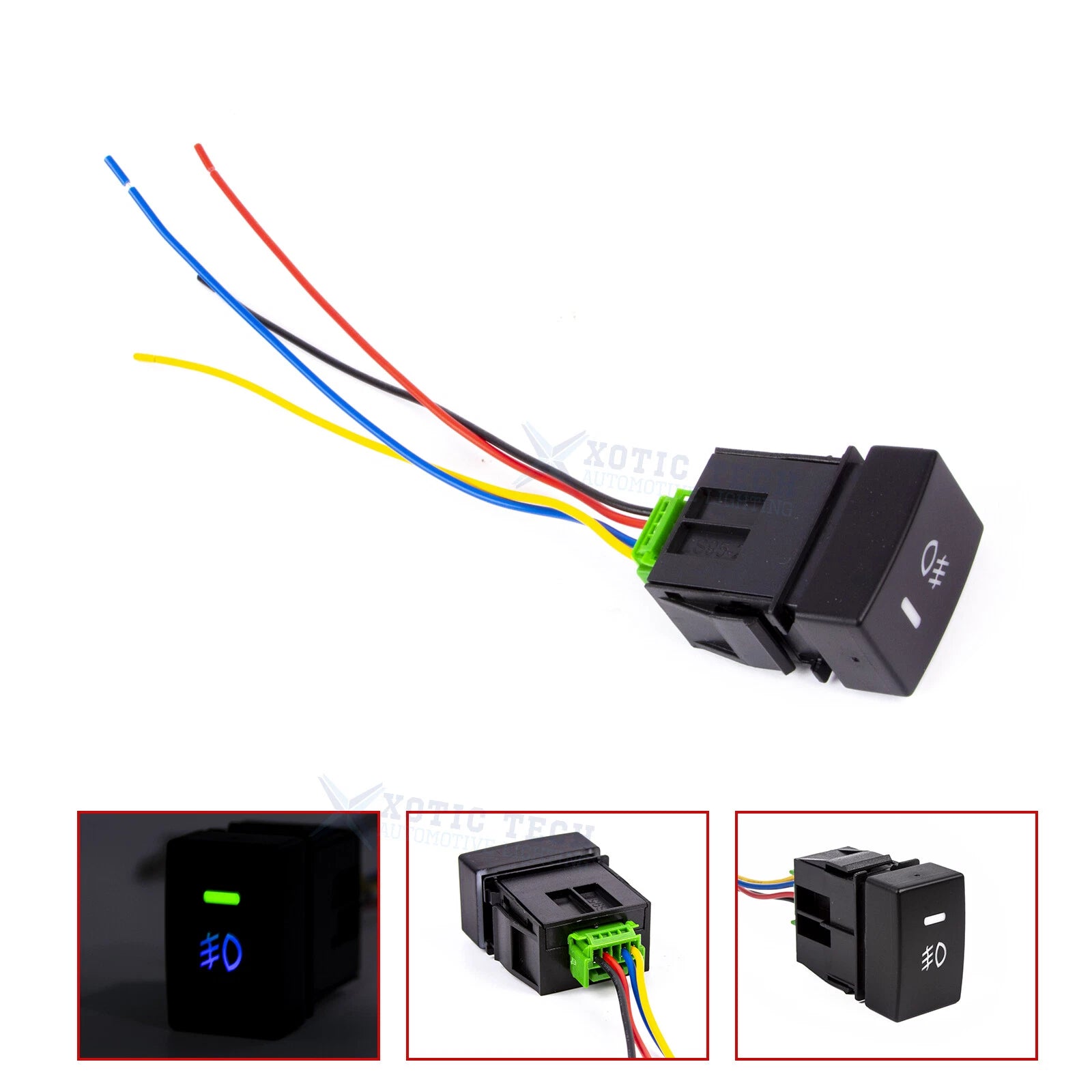 4-Pole Push Button Switch with LED Background Lights for Honda Civic Accord (2016–2024)