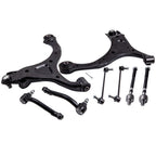 Set of 8 Front Lower Control Arms & Tie Rods for Hyundai Santa Fe (2007–2012)