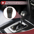 Gear Shift Knob Cover for Hyundai Tucson (2015–2018) Black Brown Faux Leather
