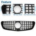 Front Upper Bumper Grille for Mercedes-Benz V-Class W477 (2014) Glossy Black