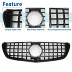 Front Upper Bumper Grille for Mercedes-Benz V-Class W477 (2014) Glossy Black