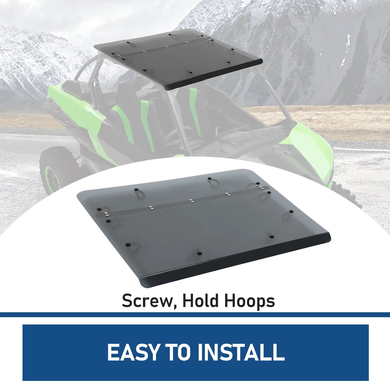 Smoked Tinted Hard Top Roof for Kawasaki Teryx KRX 1000 (2020–2023)