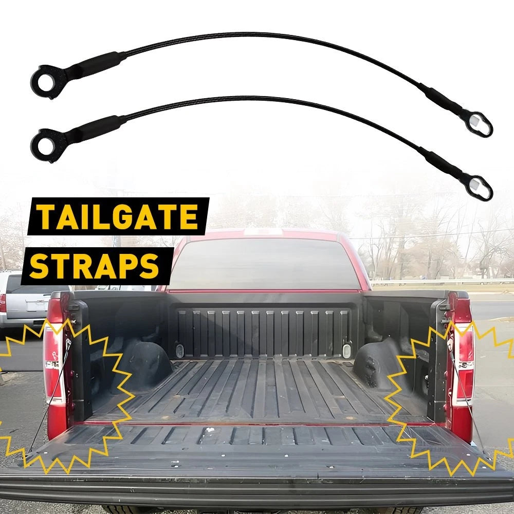 Set of 2 Rear Tailgate Cables Straps for Ford F150 F250 F350 (1983–1996)