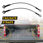 Set of 2 Rear Tailgate Cables Straps for Ford F150 F250 F350 (1983–1996)