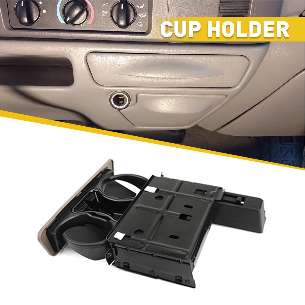 Tan Dash Panel Cup Holder for Ford Super Duty F250 F350 F450 F550 (1999–2004)