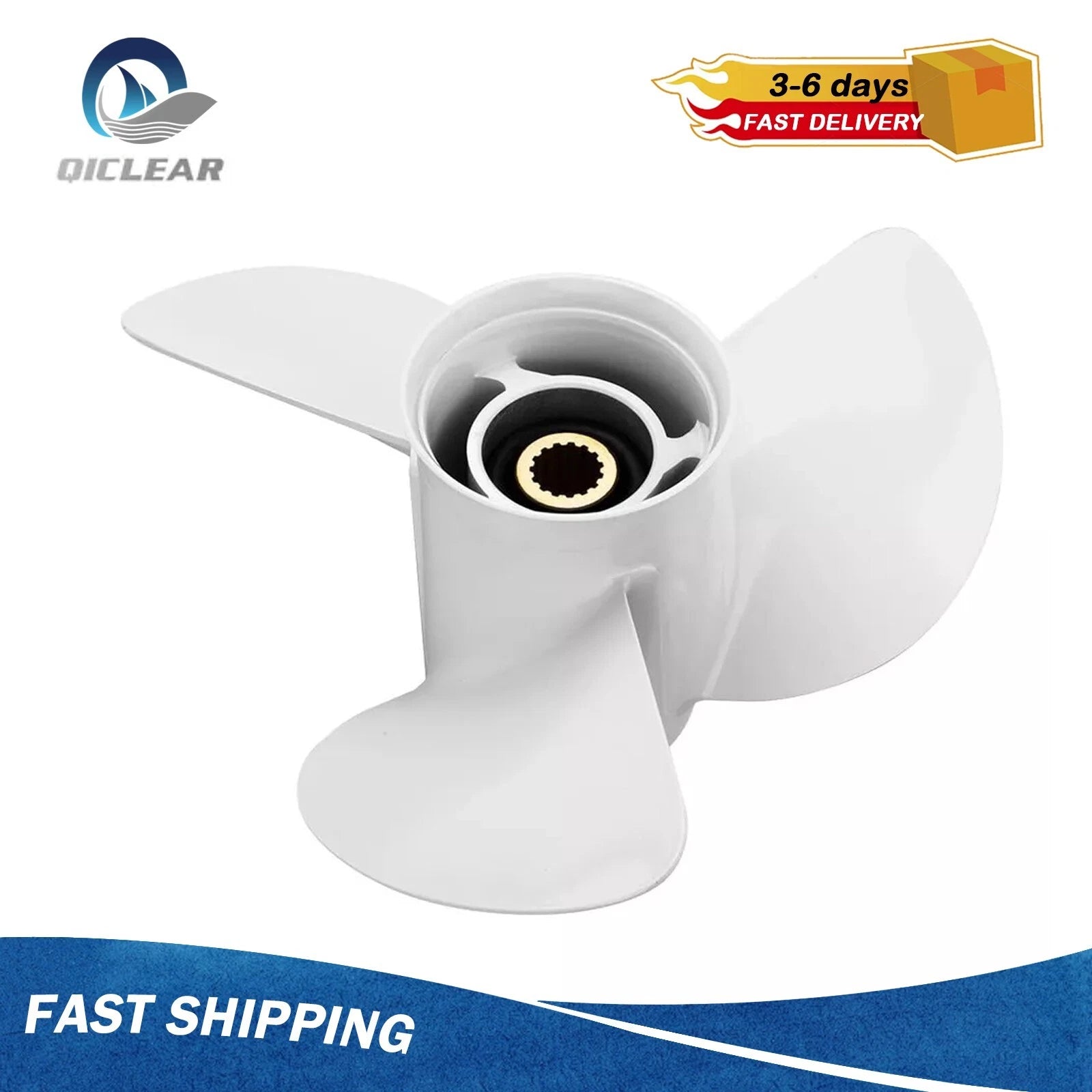 14x19 Aluminum Boat Propeller for Yamaha Outboard 150-300 HP (15 Spline)