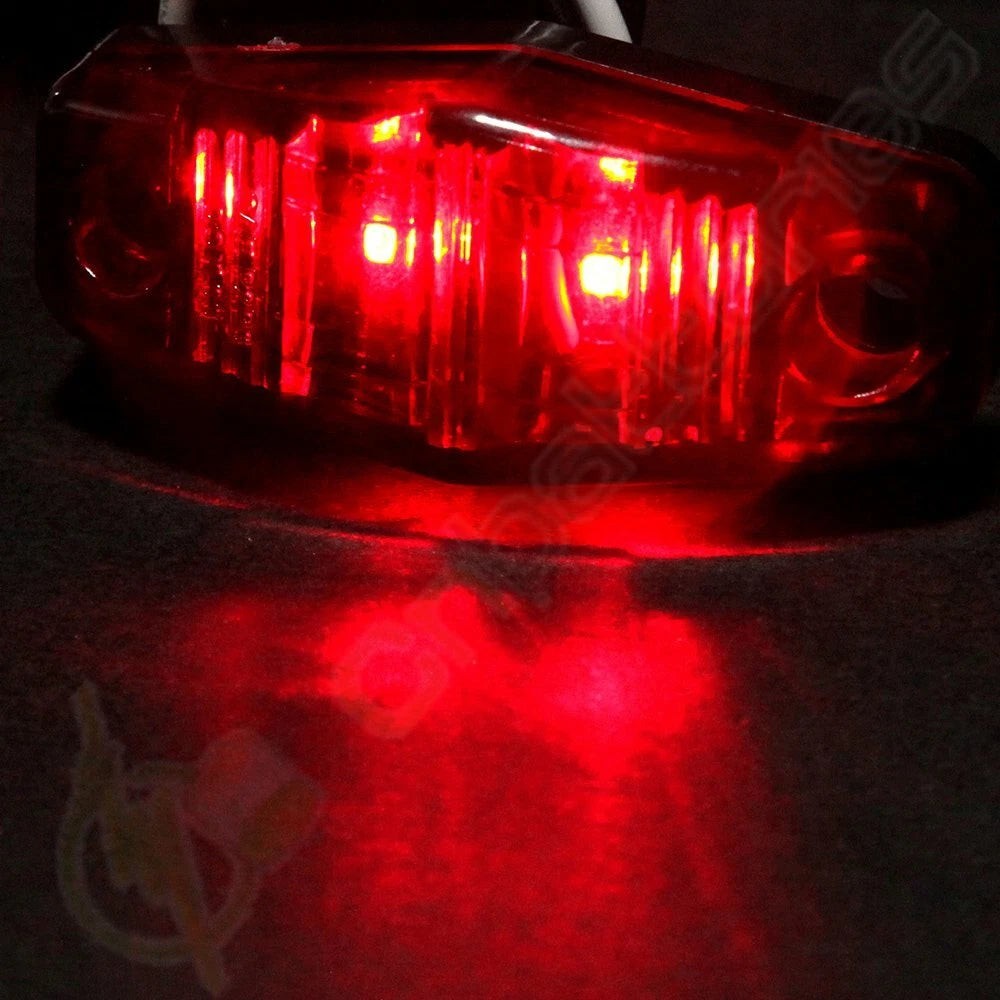 Pack of 10 Side Marker Lights for (Amber + Red)