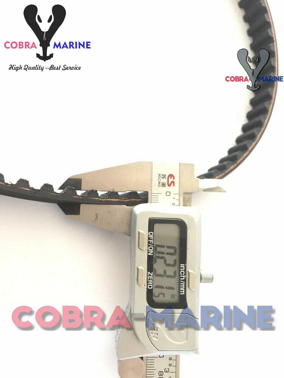Timing Belt for Yamaha Outboard 25/30/40hp 4-Stroke (1996–2023) 65W-46241-00, 18-15135