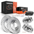 Set of 8 Front Drilled Brake Rotors, Pads & Calipers for Ford F-150 (1997–2003)