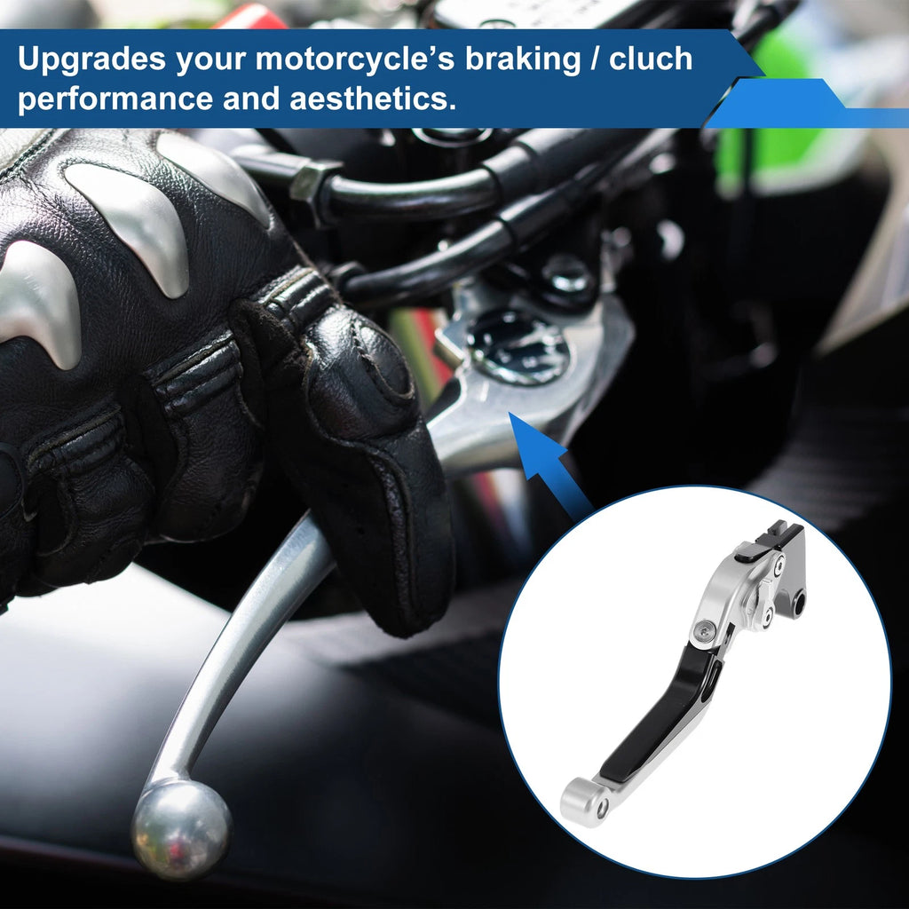 Adjustable Brake Clutch Lever for Honda CBR600RR (2003–2016) Silver Black