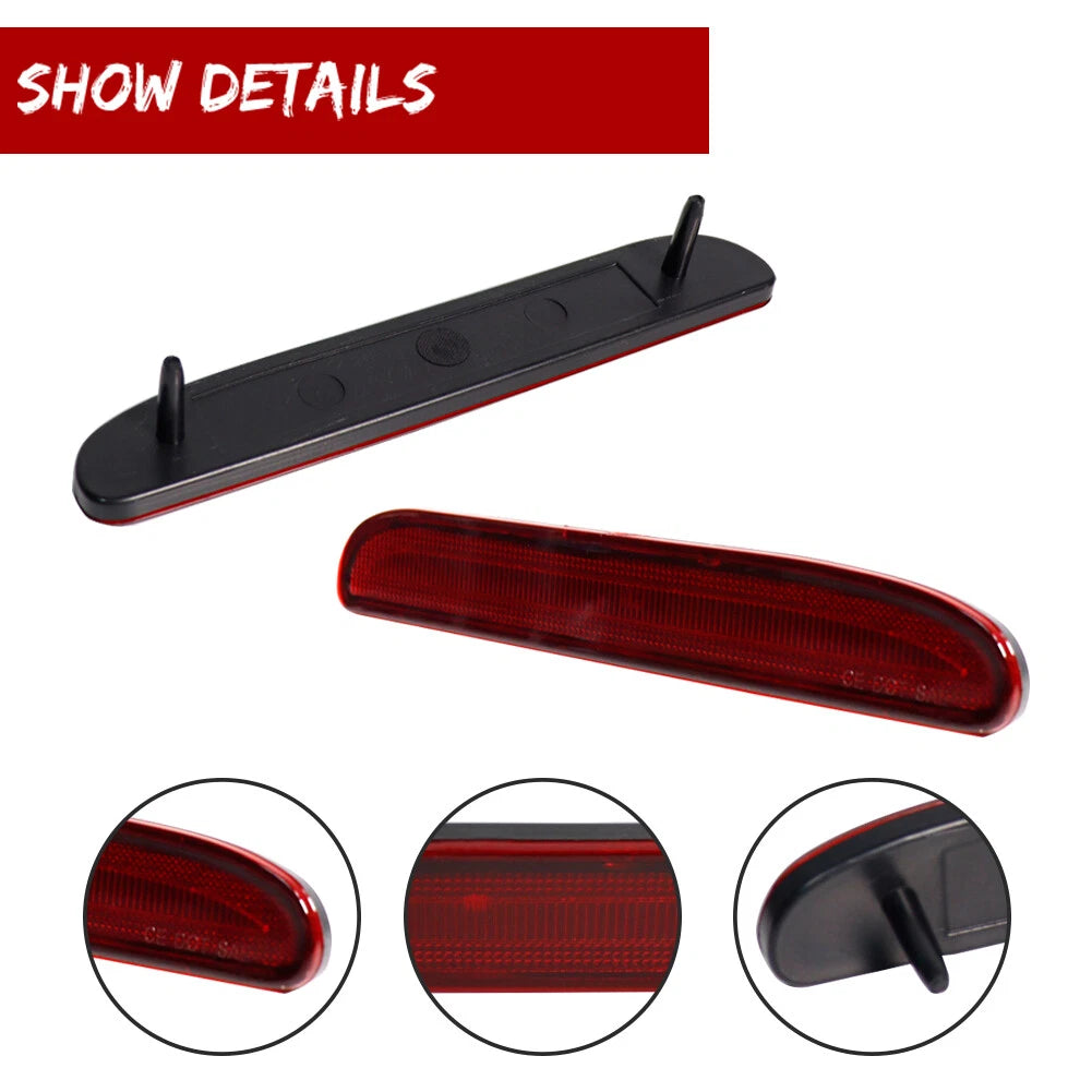Set of 2 Red Rear Side Marker Lights for Ford Mustang (1994–1998)