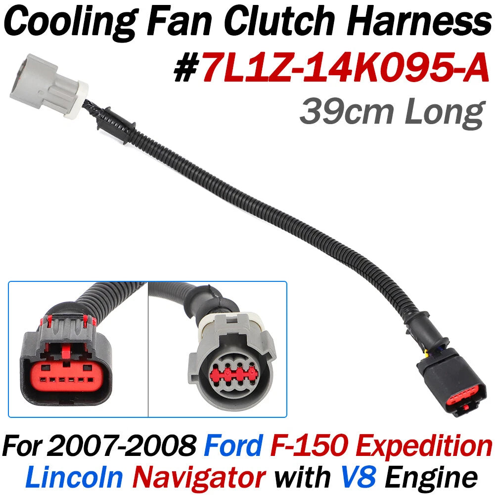 Cooling Fan Clutch Jumper Wire Harness for Ford F-150 Expedition Navigator (2007–2008)