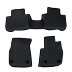 Set of 2 All-Weather Floor Mats for BMW X3/X4 (2018–2025) Rubber Black