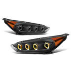 Quad Sequential LED DRL Projector Headlights for Ford Focus (2015–2018)