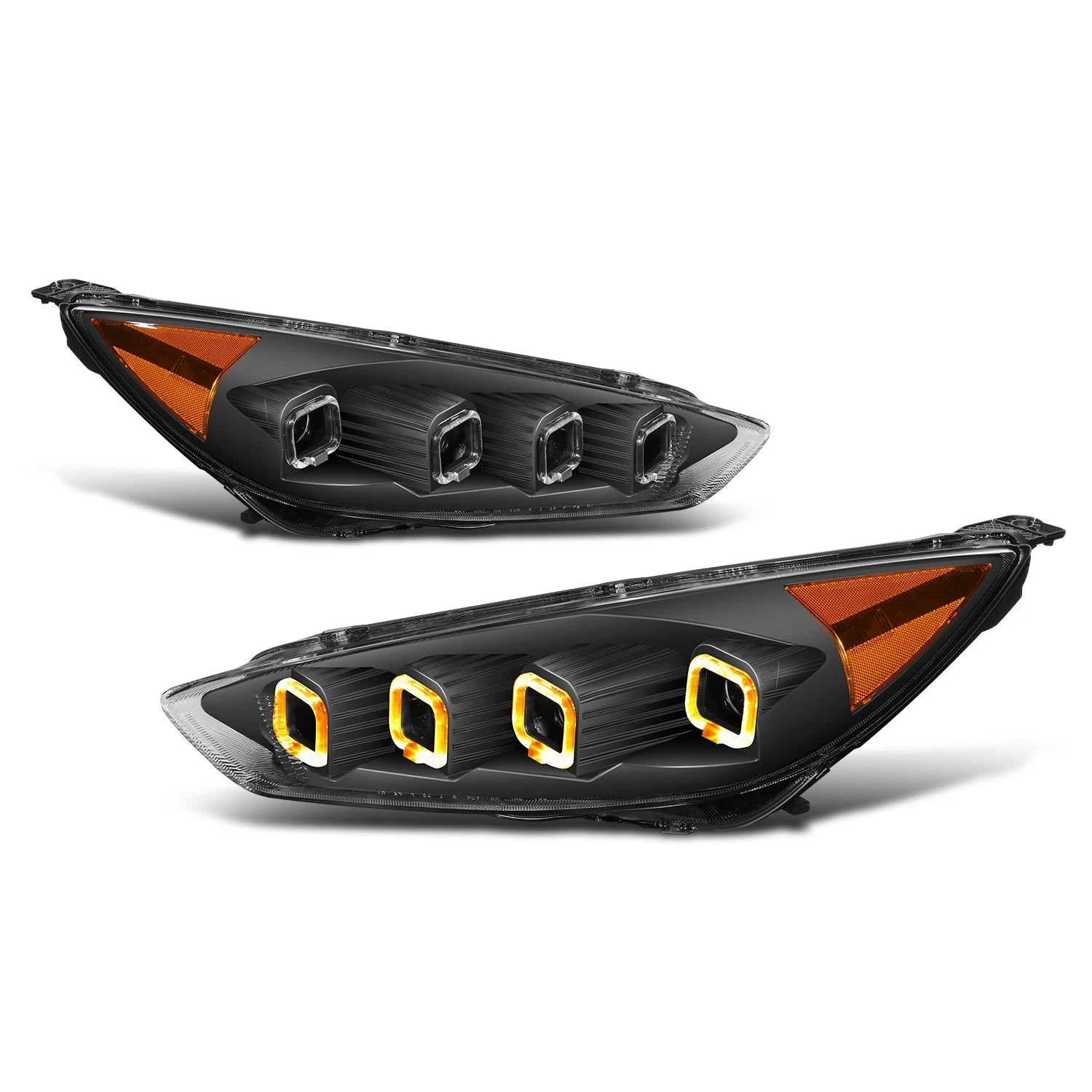 Quad Sequential LED DRL Projector Headlights for Ford Focus (2015–2018)