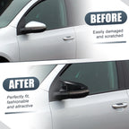 Pair Rearview Mirror Cover Overlay Gloss Black for Volkswagen Golf 6 MK6 (2009–2013)