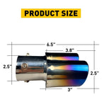 Dual Exhaust Pipe Muffler Tip for Auto Blue (2010–2020) EPY