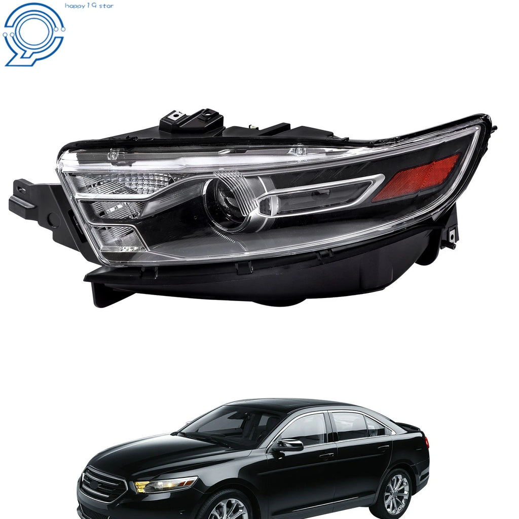 Halogen Projector Headlight for Ford Taurus (2014-2016) Left, Gray Trim