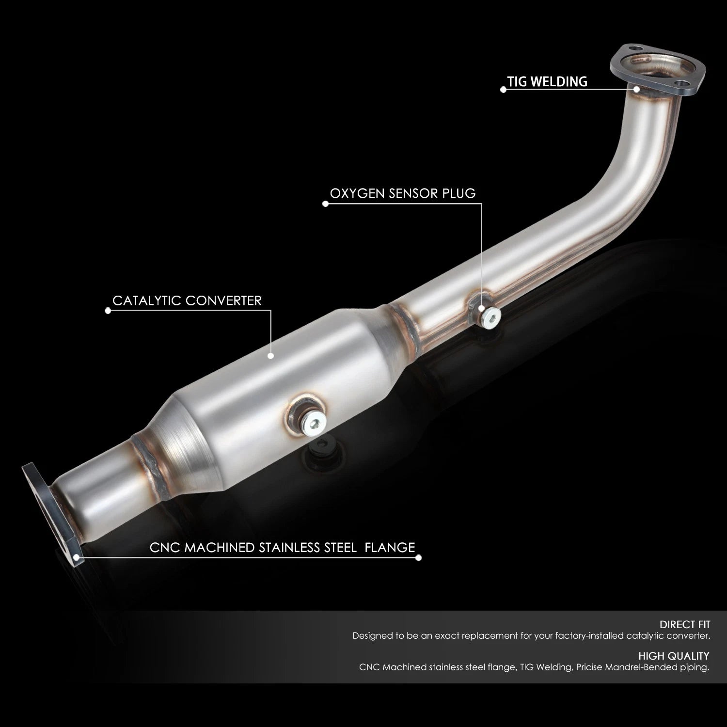 Front Pipe Steel Catalytic Converter for Honda CR-V (2007–2009)