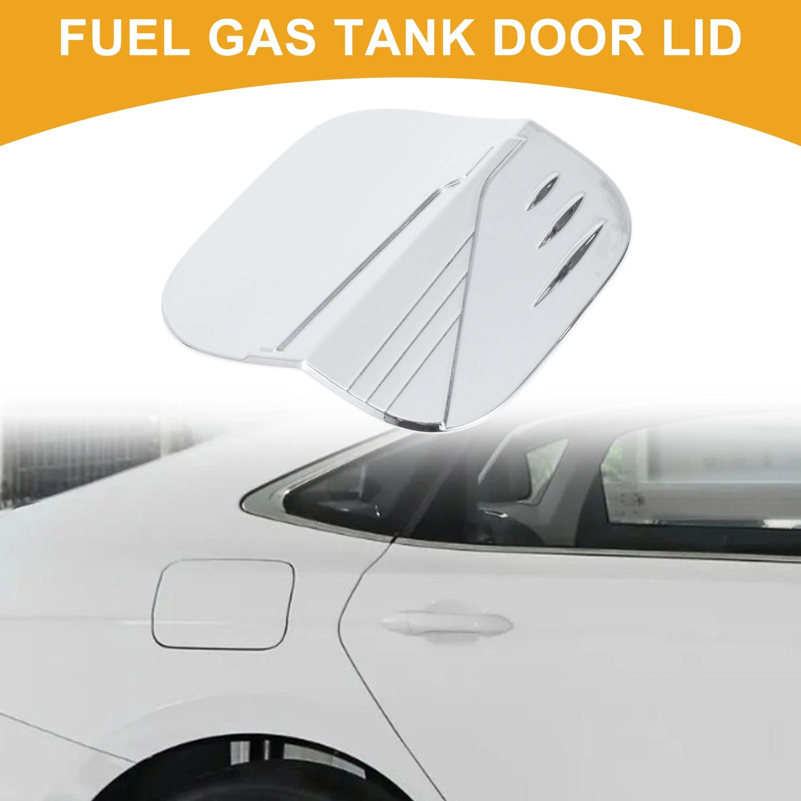 Fuel Tank Door Cap for Honda Civic (2022–2025) Chrome Silver Tone
