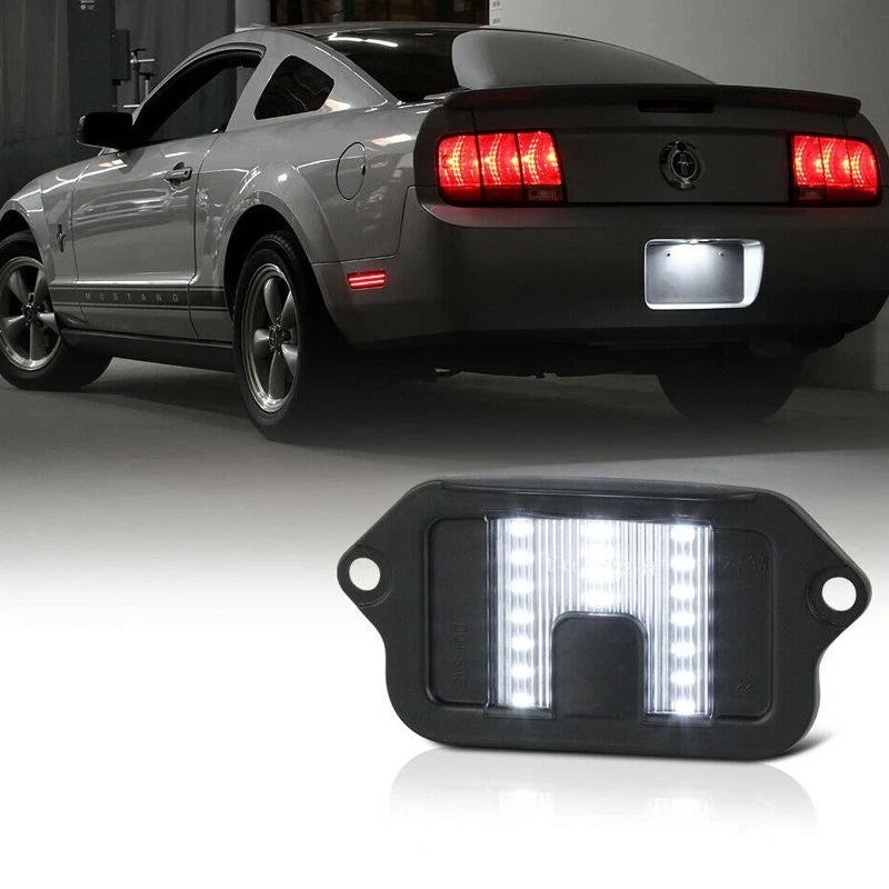 2X LED License Plate Light Housing for Ford Mustang (2005–2009) Lam