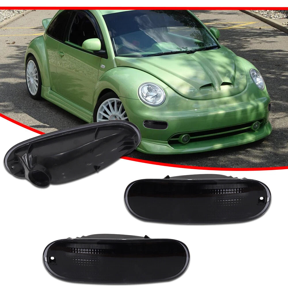 2X Smoke Front Side Marker Lights for VW Beetle (1998–2005)